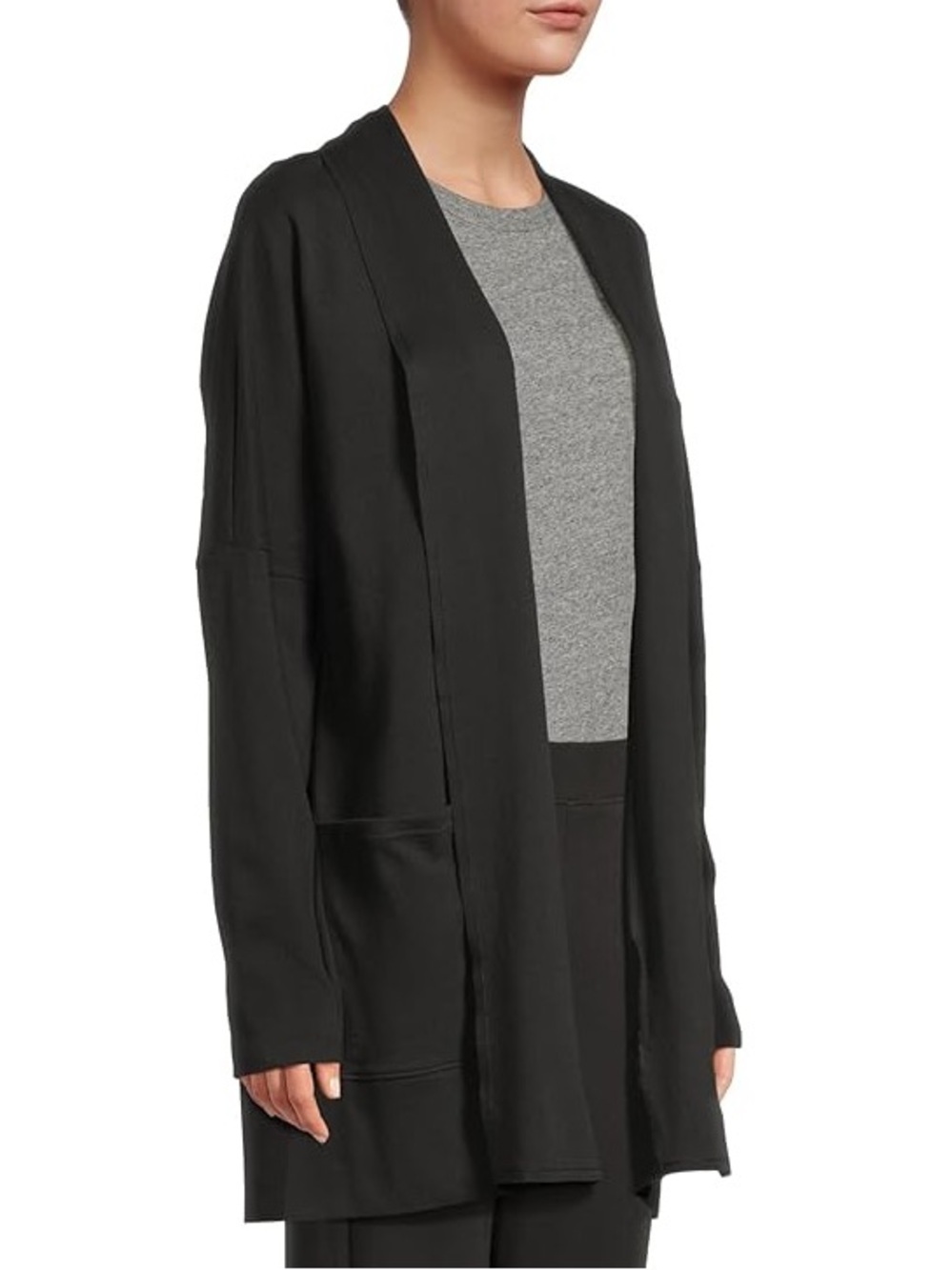 Pact Airplane Cardigan Black 100% Organic Cotton Women’s Size L/XL